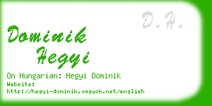 dominik hegyi business card